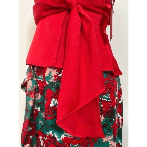 NEW ASTR THE LABEL Women’s XS Silky Nile Peplum Blouse Cami Top - Picture 9 of 9